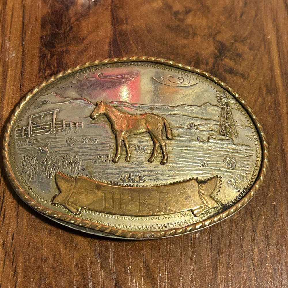 Tony Lama German Silver Belt Buckle